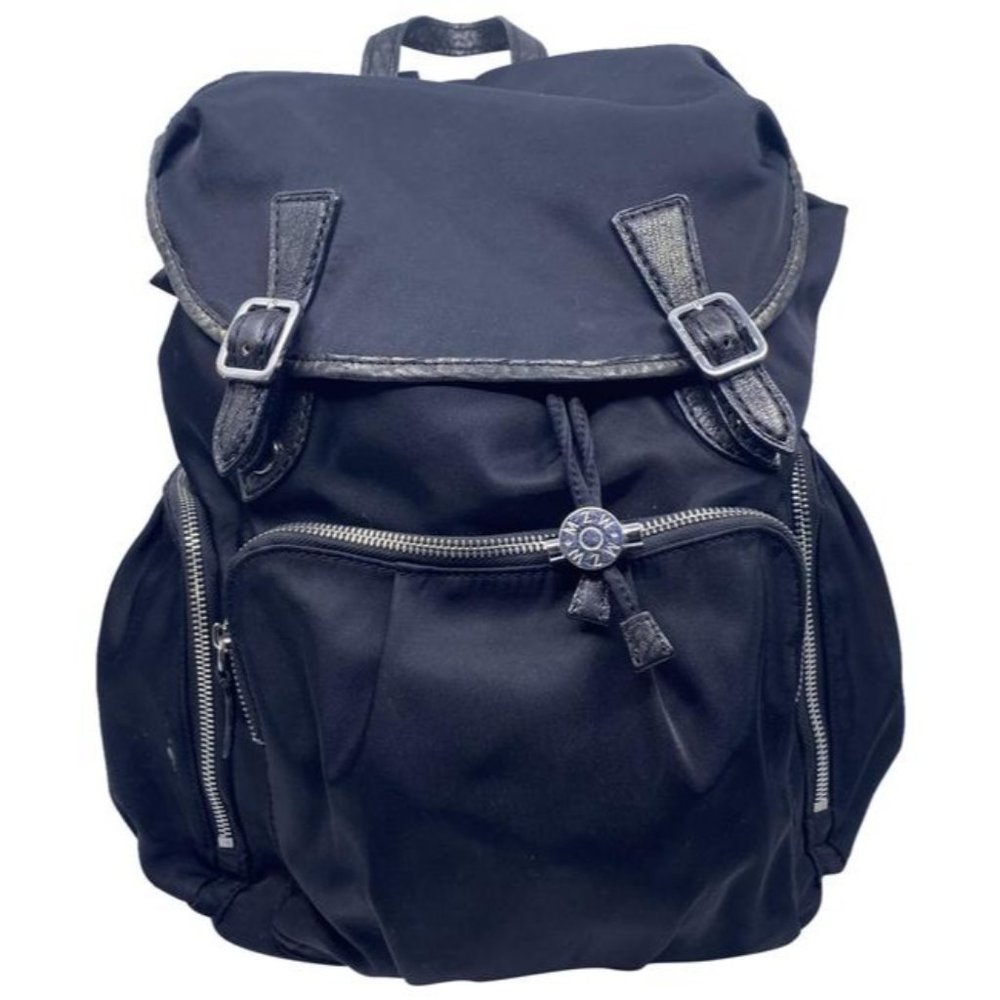Mz Wallace Cece Moto Black Nylon Backpack - Picture 1 of 12